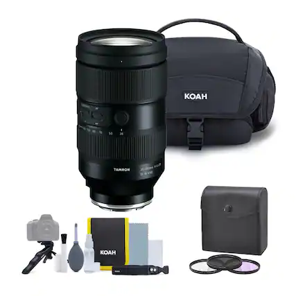 Sure, here is the corrected and grouped text from the image:
**Lens:**
- TAMRON
- 35-150mm F/2-2.8 Di III VXD
- AF/MF
**Accessories:**
- KOAH
- KOAH
- KOAH
- KOAH
- KOAH
- KOAH