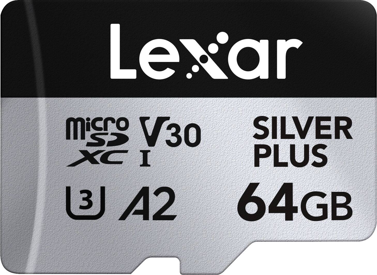 Lexar MicroSD V30 Silver Plus XC I A2 64GB
