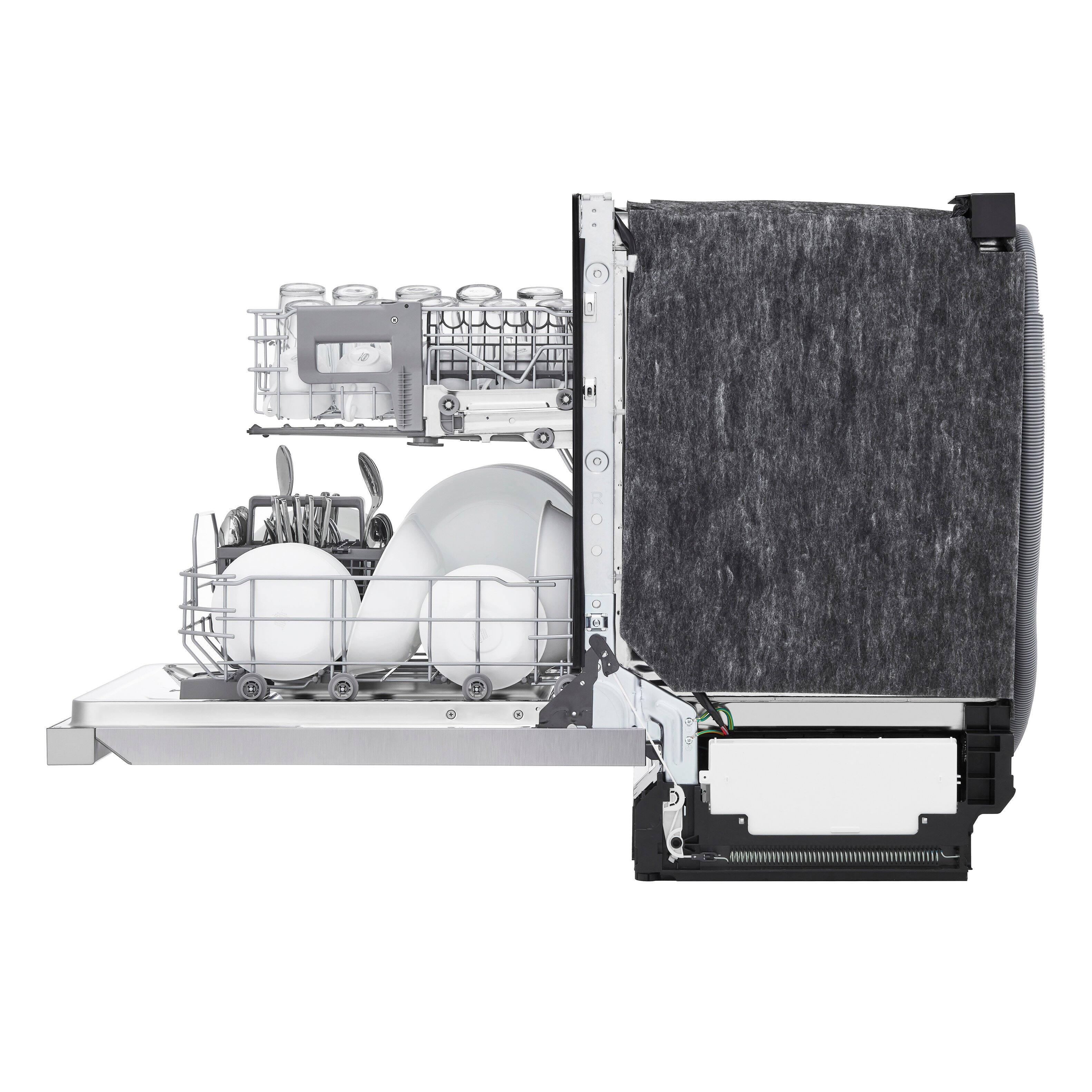 Alt View 23. LG - 24" Front Control Smart Built-In Stainless Steel Tub Dishwasher with QuadWash, and 48dba - Stainless Steel.