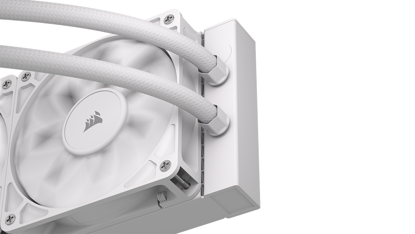 Alt View 13. CORSAIR - NAUTILUS 240 RS LCD Liquid CPU Cooler - White.