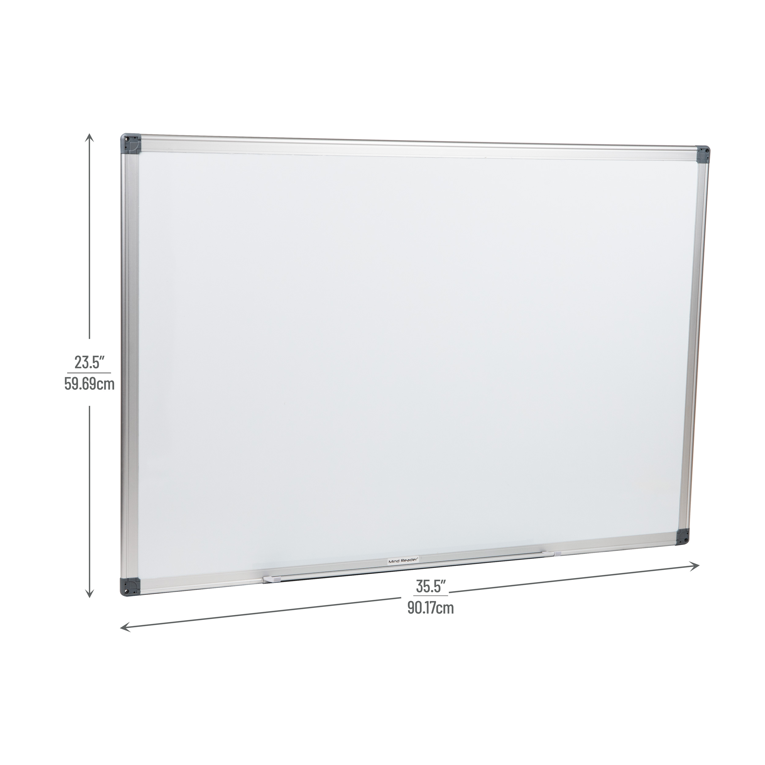 Mind Reader Dry Erase Magnetic White Board, Wall Mount with Eraser ...