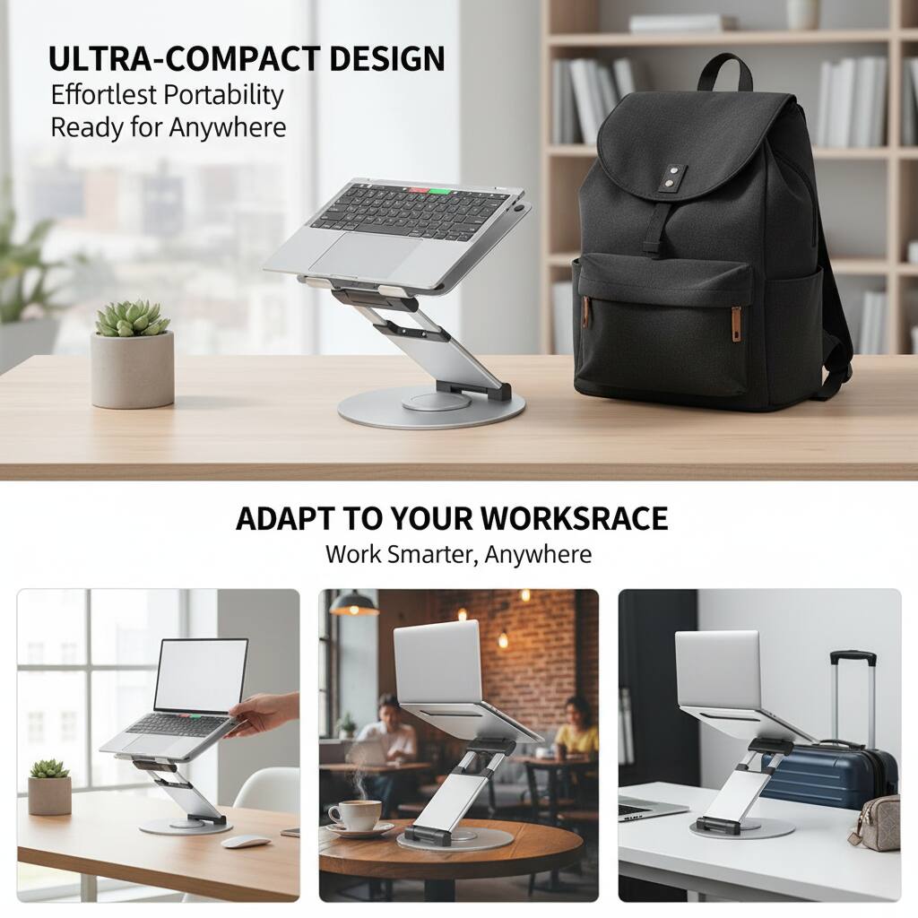 ULTRA-COMPACT DESIGN  
Effortless Portability  
Ready for Anywhere  

ADAPT TO YOUR WORKSPACE  
Work Smarter, Anywhere