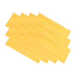 Unique Bargains - Eyeglass Microfiber Cleaning Cloth 6"x6", 12pcs Soft Suede Wipe for Lens, Eyeglasses, Screens in Vinyl Pouch - Yellow