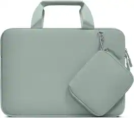 mosiso - Laptop Sleeve 16 inch, Neoprene Laptop Carrying Case with Handle & Pouch for MacBook Pro 16, HP Acer Dell Lenovo ASUS - Antique Green