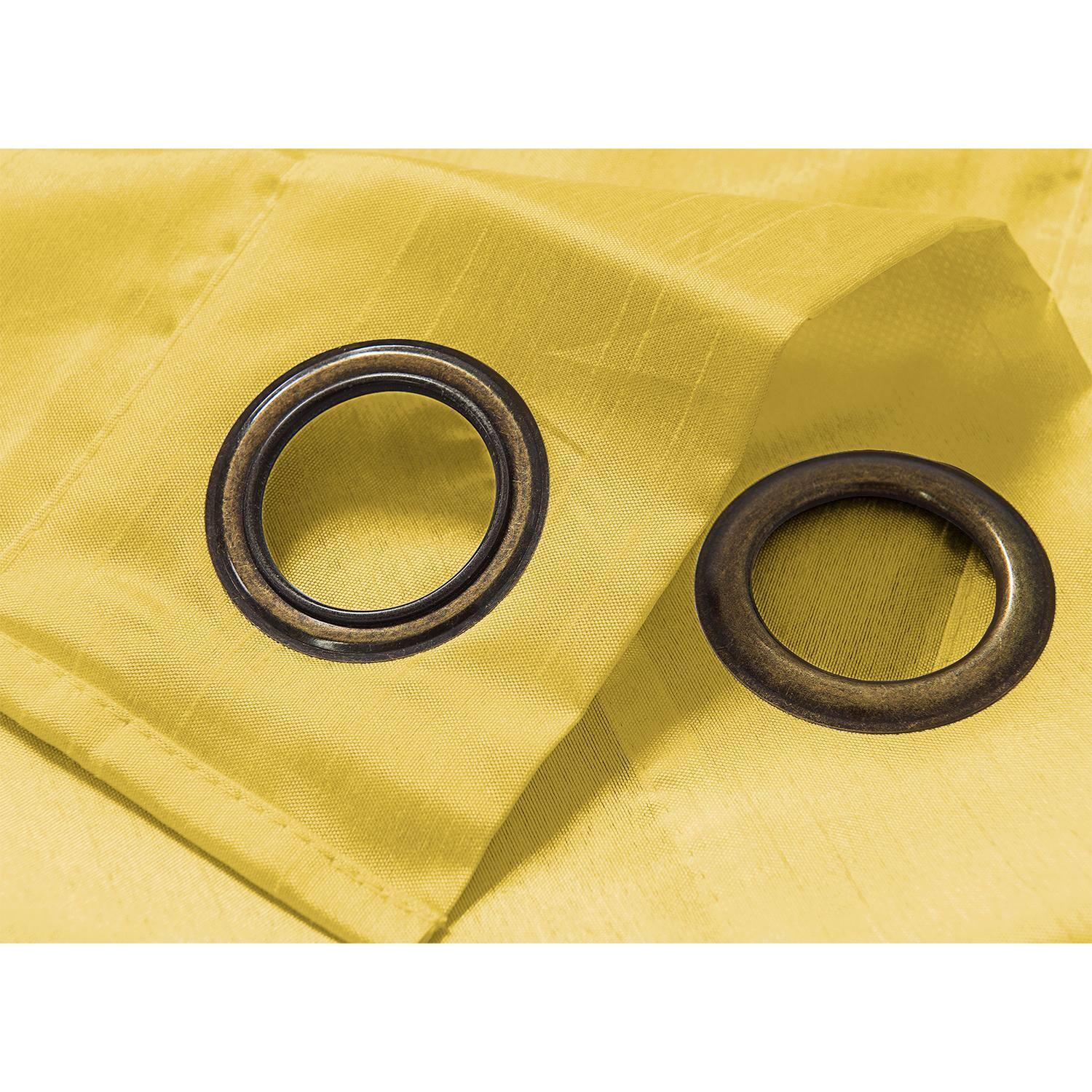 Left. RT Designers Collection - RT Designer Collection Nancy Grommet Luxurious Modern Design Curtain Panel 54" x 95" Neon Yellow - Neon Yellow.