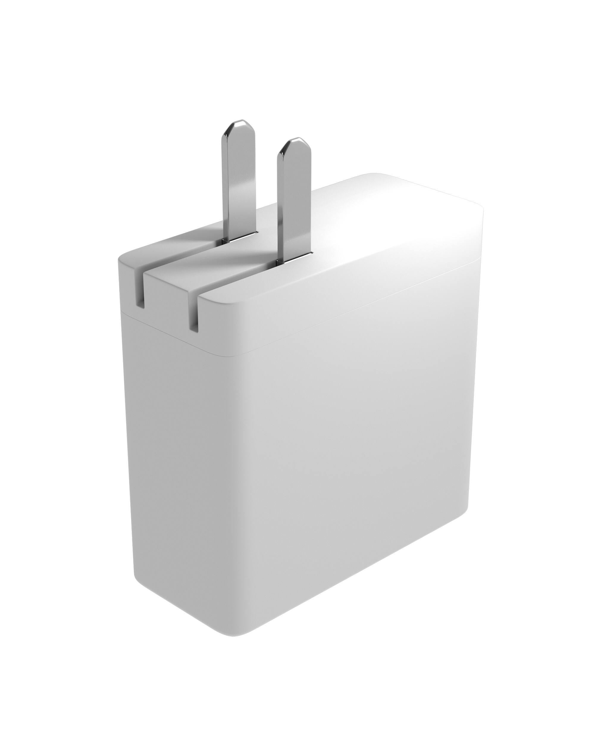 Alt View 1. Ampsentrix - 4 Plug 100W USB Type C And USB Type A Wall Power Adapter.