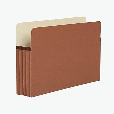 Alt View 1. Pendaflex - 30% Recycled Reinforced File Pocket, 3 1/2" Expansion, Legal Size, Brown, 25/Box - Brown.