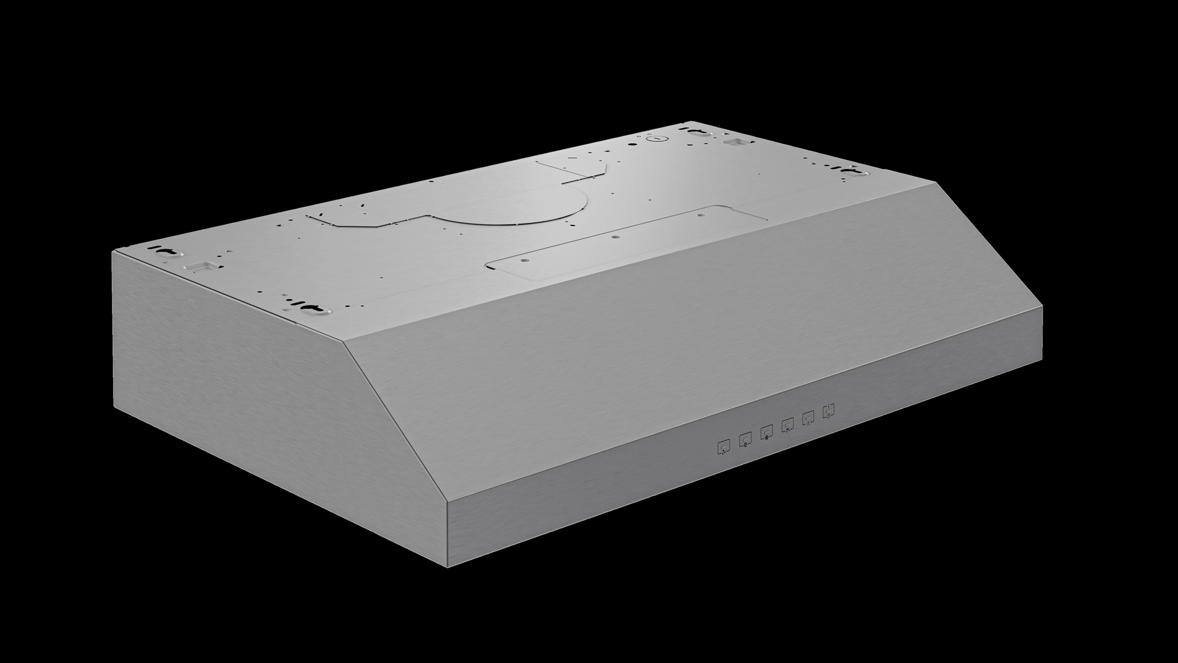 Alt View 2. Broan - Glacier 30-Inch 490 MAX Blower CFM 1.0 Sones Range Hood - Black.