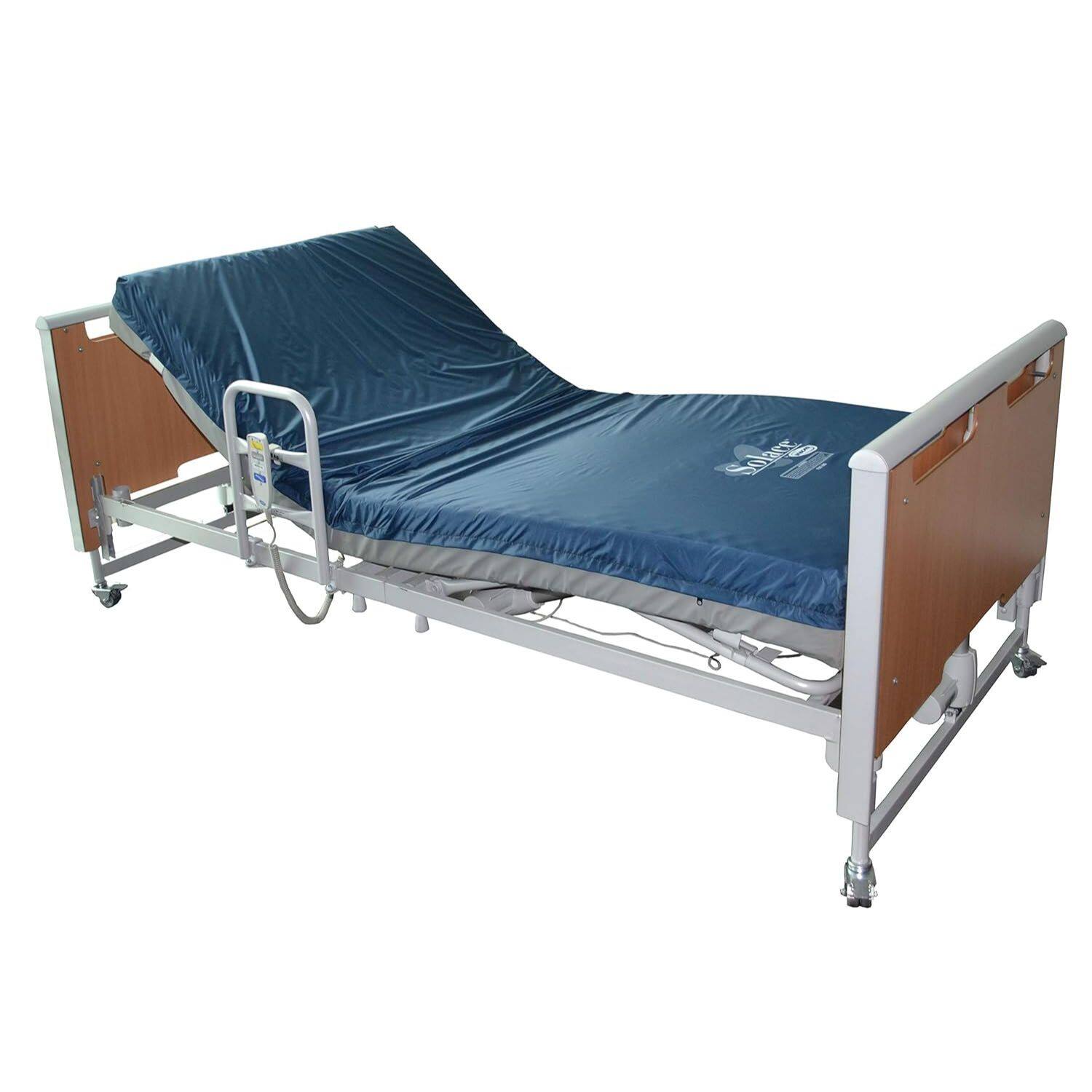 Alt View 4. Invacare - Solace Prevention Hospital Bed Mattress, 80"x 36"x6" Foam Mattress w/Fluid-Resistant Cover - Blue.