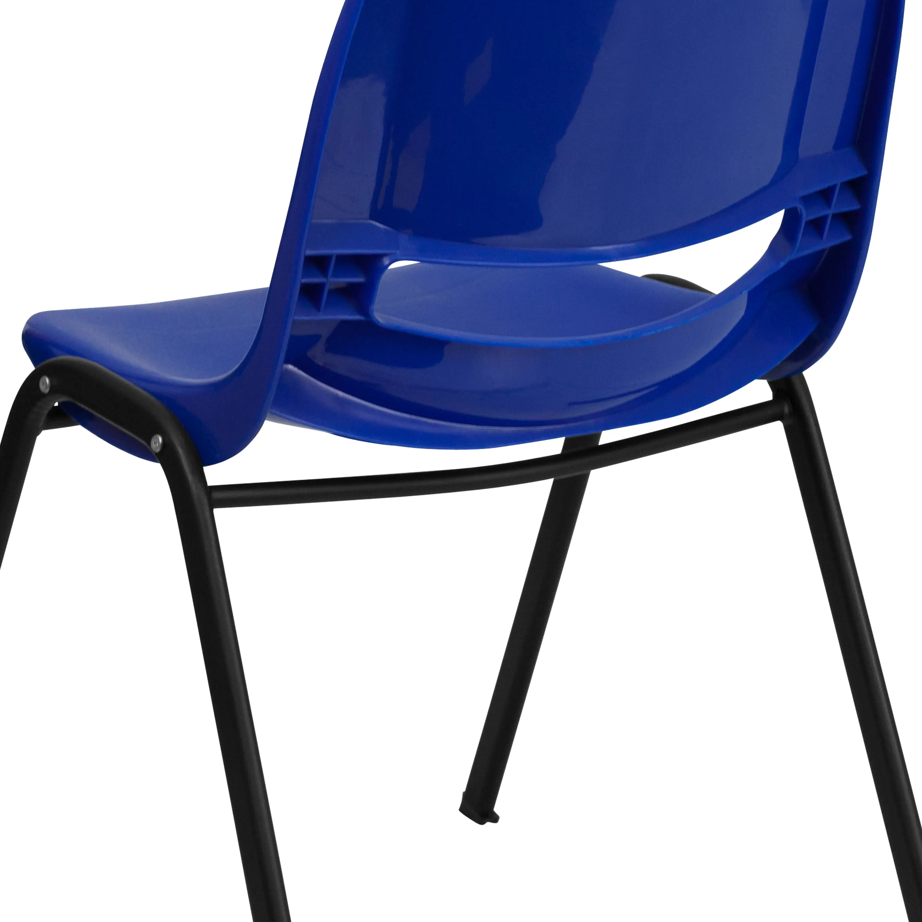 Alt View 9. Emma + Oliver - Ergonomic Shell Student Stack Chair - Classroom Chair / Office Guest Chair - Blue.