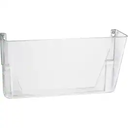 Officemate - Mountable Wall File - 7" Height x 13" Width x 4.12" Depth - Clear - Plastic - 1 Each