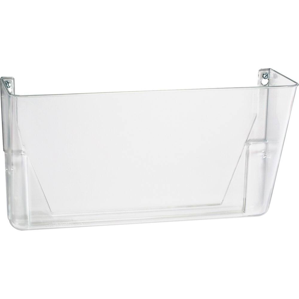 Front. Officemate - Officemate Mountable Wall File - 7" Height x 13" Width x 4.12" Depth - Clear - Plastic - 1 Each.