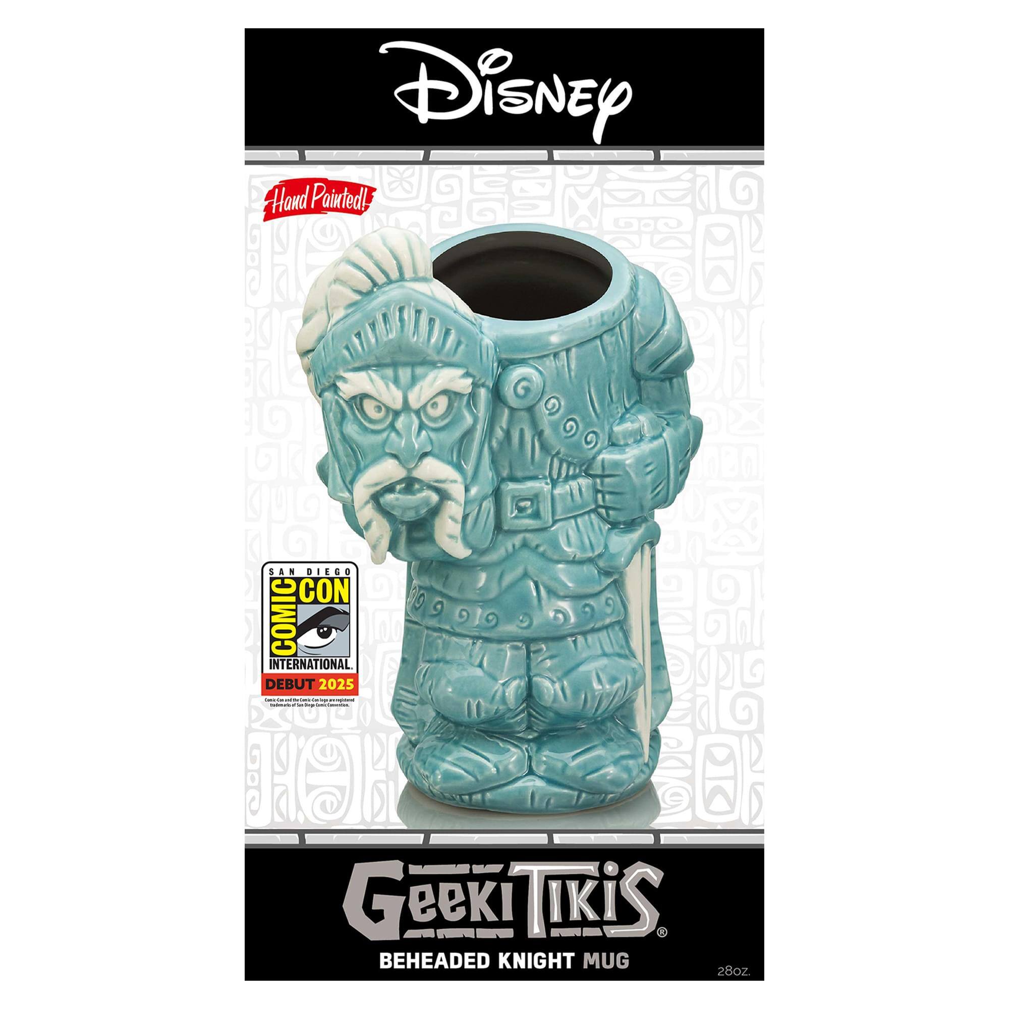 Disney Hand Painted!  
SAN DIEGO COMIC CON INTERNATIONAL.  
DEBUT 2025  

Geeki Tikis  
BEHEADED KNIGHT MUG  
28oz.