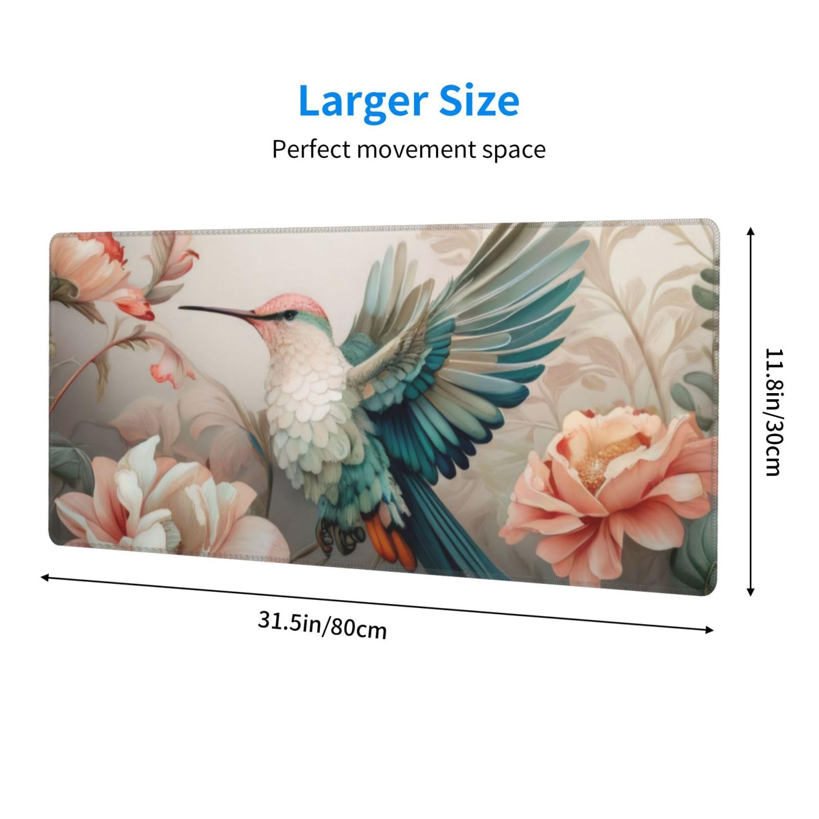 Larger Size  
Perfect movement space  

11.8in/30cm  
31.5in/80cm