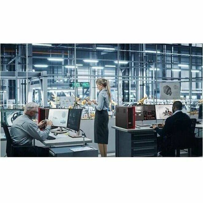 Alt View 1. Lenovo - Lenovo ThinkStation P8 30HH0038US Workstation - 1 Ryzen Threadripper PRO 7955WX - 32 GB - 1 TB SSD - AMD WRX90 Chip - Black.