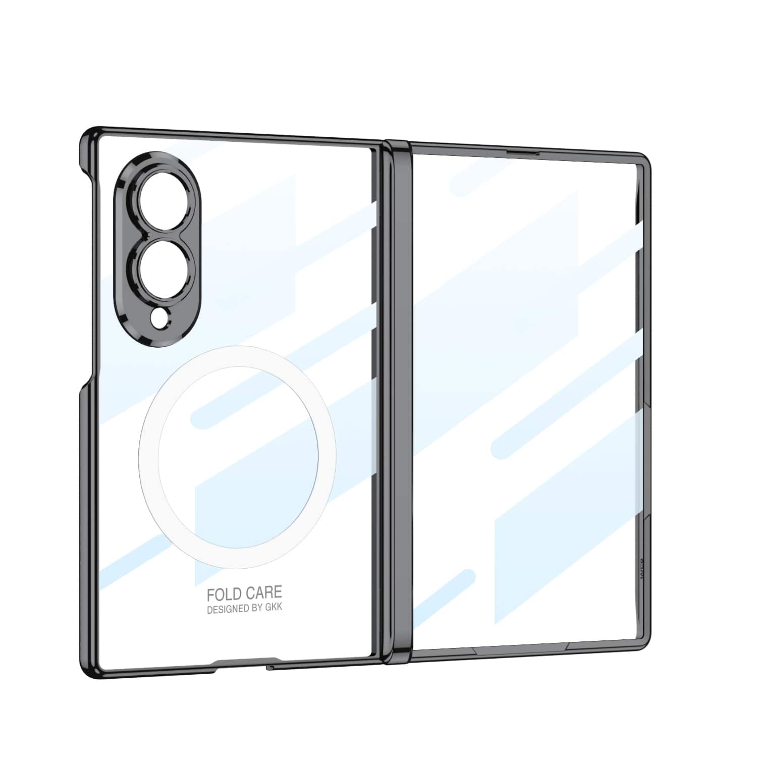 Dteck - for Samsung Galaxy Z Fold8 Rugged Clear Case with Hinge Protection,Built-in Screen Protector,Slim Hard PC Folio Cover - Black price history on PriceWatchPro
