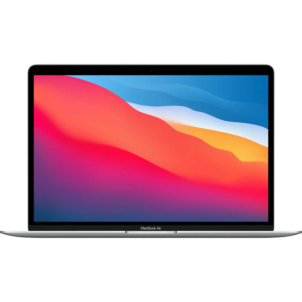 Front. Apple - Apple MacBook Air 13.3" Certified Refurbished - M1 chip with 8GB Memory - 8 GPU - 512GB SSD (2020) - Silver.