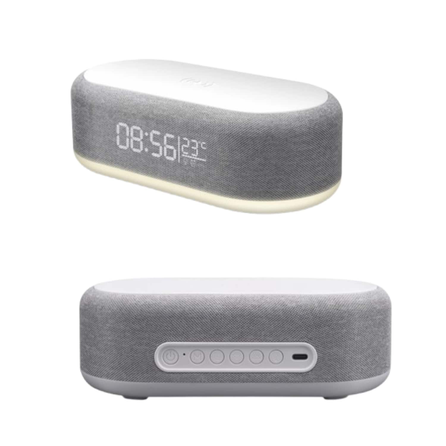 Stock Preferred - Multifunction Digital Alarm Clock with 15W Wireless Charger LED Night Light & Thermometer for iPhone 16 Pro Max