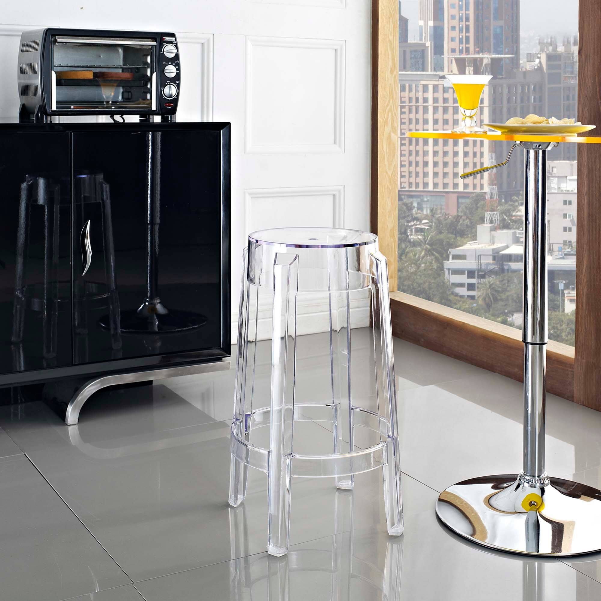 Alt View 1. Modway - Casper Backless Counter Stool by Modway - Clear.