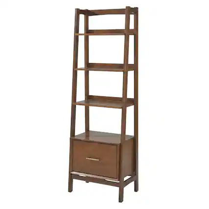 Front. Crosley Furniture - Landon Small Etagere Bookcase - Mahogany.
