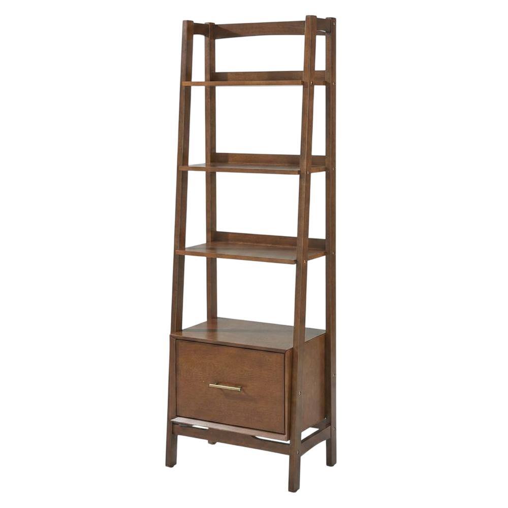 Front. Crosley Furniture - Landon Small Etagere Bookcase - Mahogany.