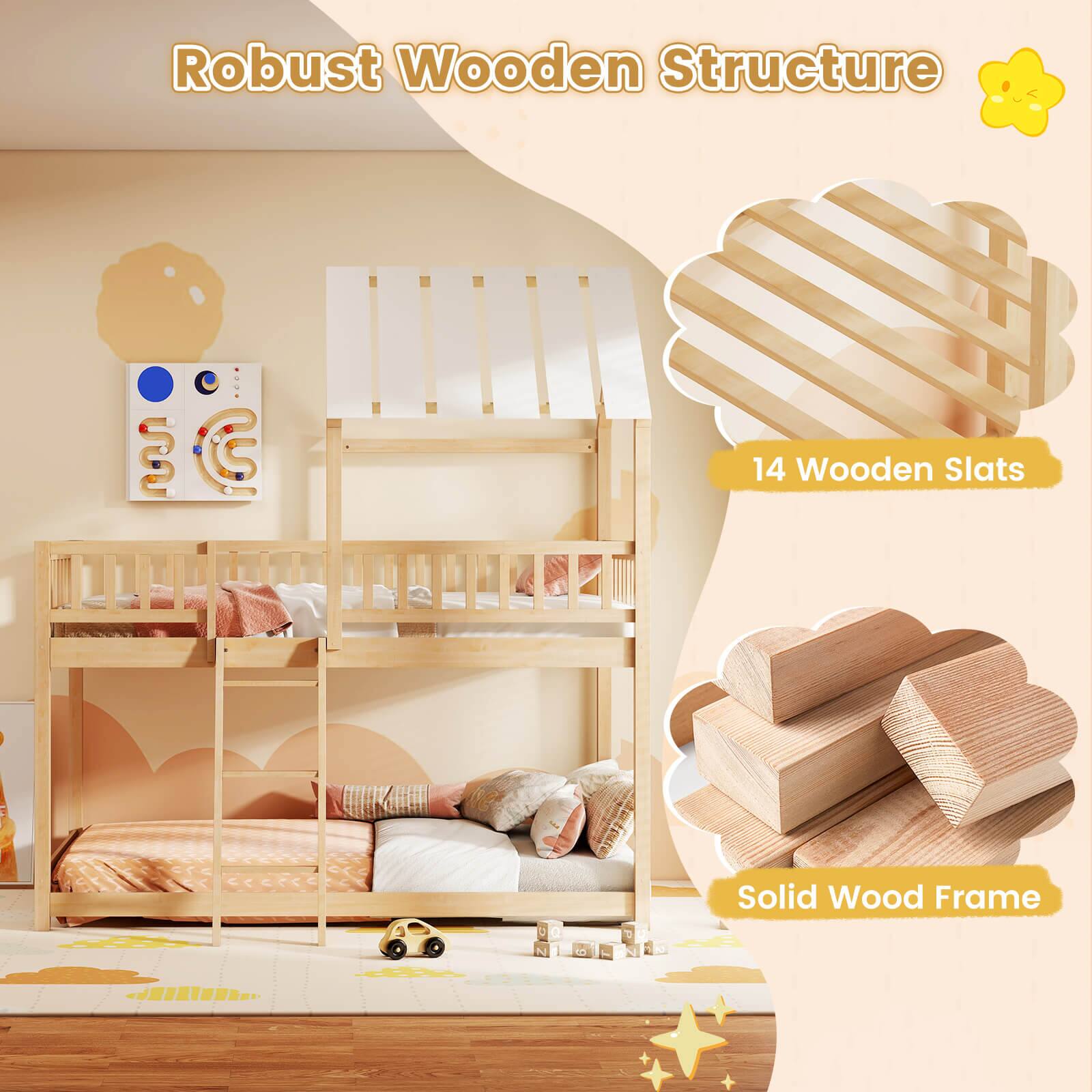 Robust Wooden Structure

- 14 Wooden Slats
- Solid Wood Frame