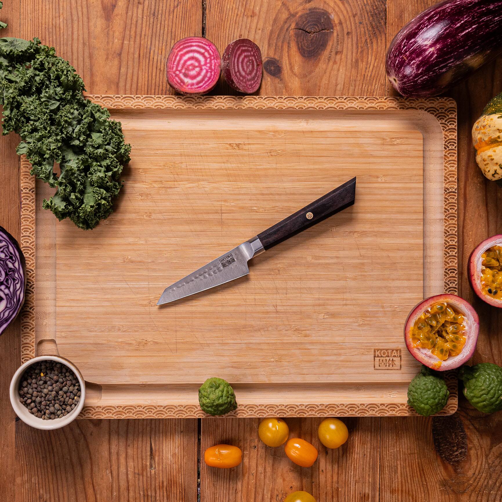 Left. KOTAI - Paring Kitchen Knife 3.5-inch | BUNKA Collection.