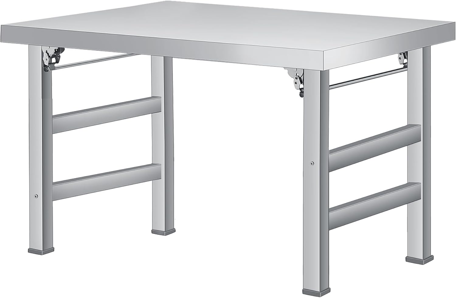 Back. GARVEE - 36" x 24" Stainless Steel Folding Table,Commercial Work & Prep Table, Portable Utility Table with Adjustable Undershelf - 36*24inches.