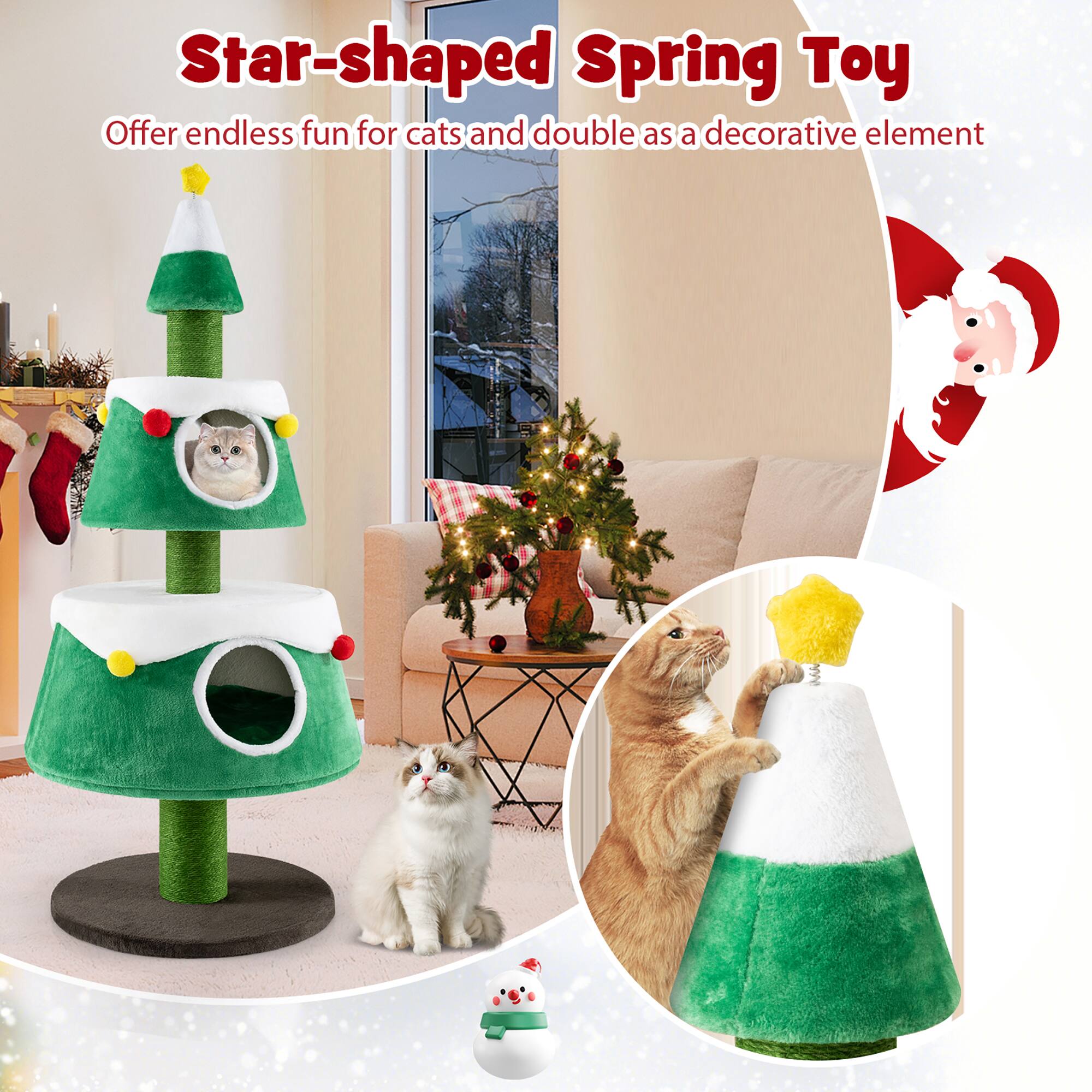 Star-shaped Spring Toy  
Offer endless fun for cats and double as a decorative element