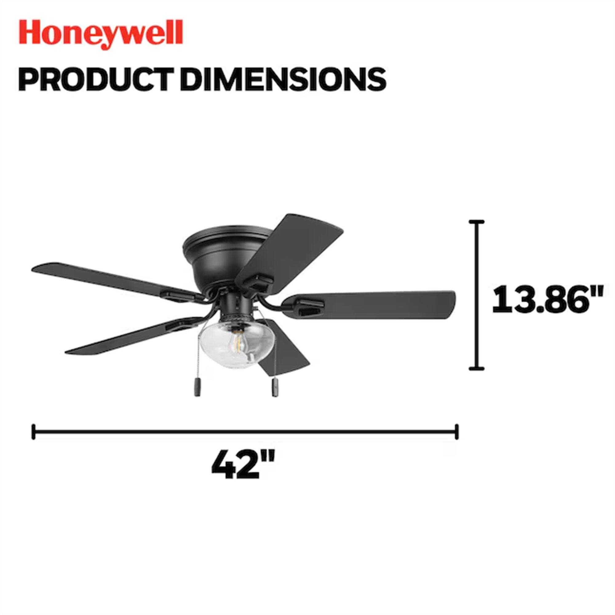 Honeywell PRODUCT DIMENSIONS 13.86" x 42"