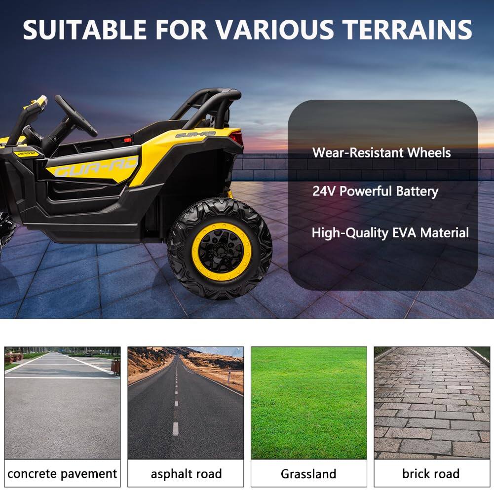 SUITABLE FOR VARIOUS TERRAINS

- Wear-Resistant Wheels
- 24V Powerful Battery
- High-Quality EVA Material

- concrete pavement
- asphalt road
- Grassland
- brick road