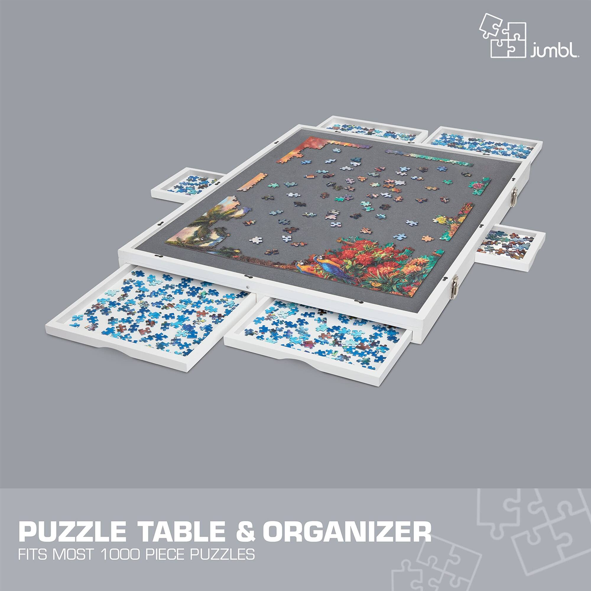 jumbl PUZZLE TABLE & ORGANIZER
FITS MOST 1000 PIECE PUZZLES