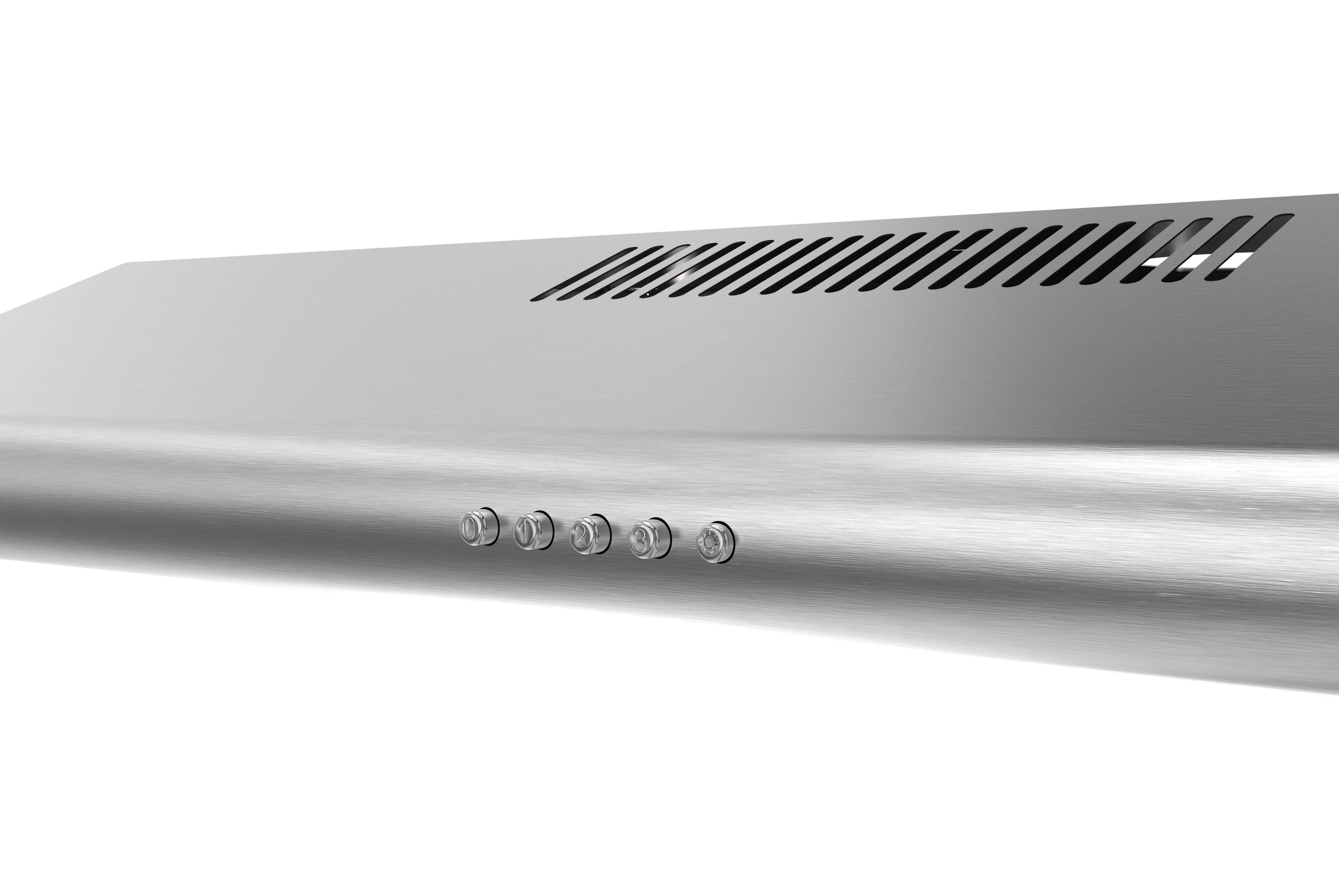 Alt View 6. Streamline - 30 in. Tribano Ductless Undermount 80 CFM Range Hood, Mesh Filters, Push Button Control, LED Light - Brushed Stainless Steel.