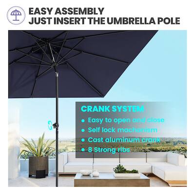 Crestlive Products 10ft Steel Push button Tilt Market Patio Umbrella ...