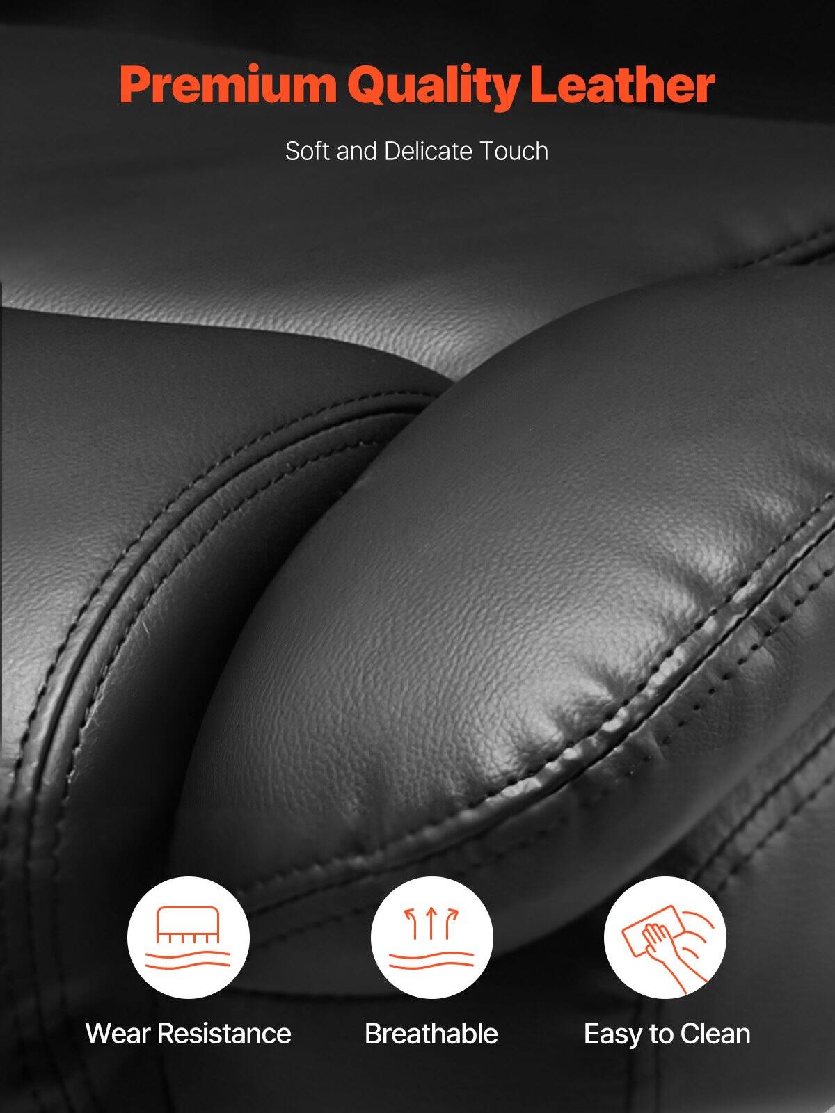 Premium Quality Leather  
Soft and Delicate Touch  

- Wear Resistance  
- Breathable  
- Easy to Clean