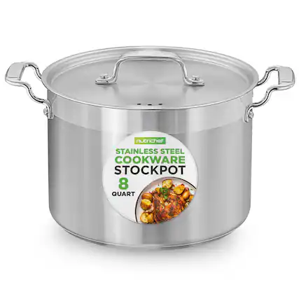 nutrichef STAINLESS STEEL COOKWARE STOCKPOT 8 QUART