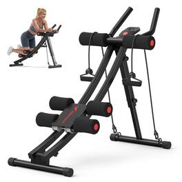 MERACH - Ab Machine Foldable Ab Equipment for Full Body Workout Home Exercise Ergonomic Arc Track for Better Abs - Black