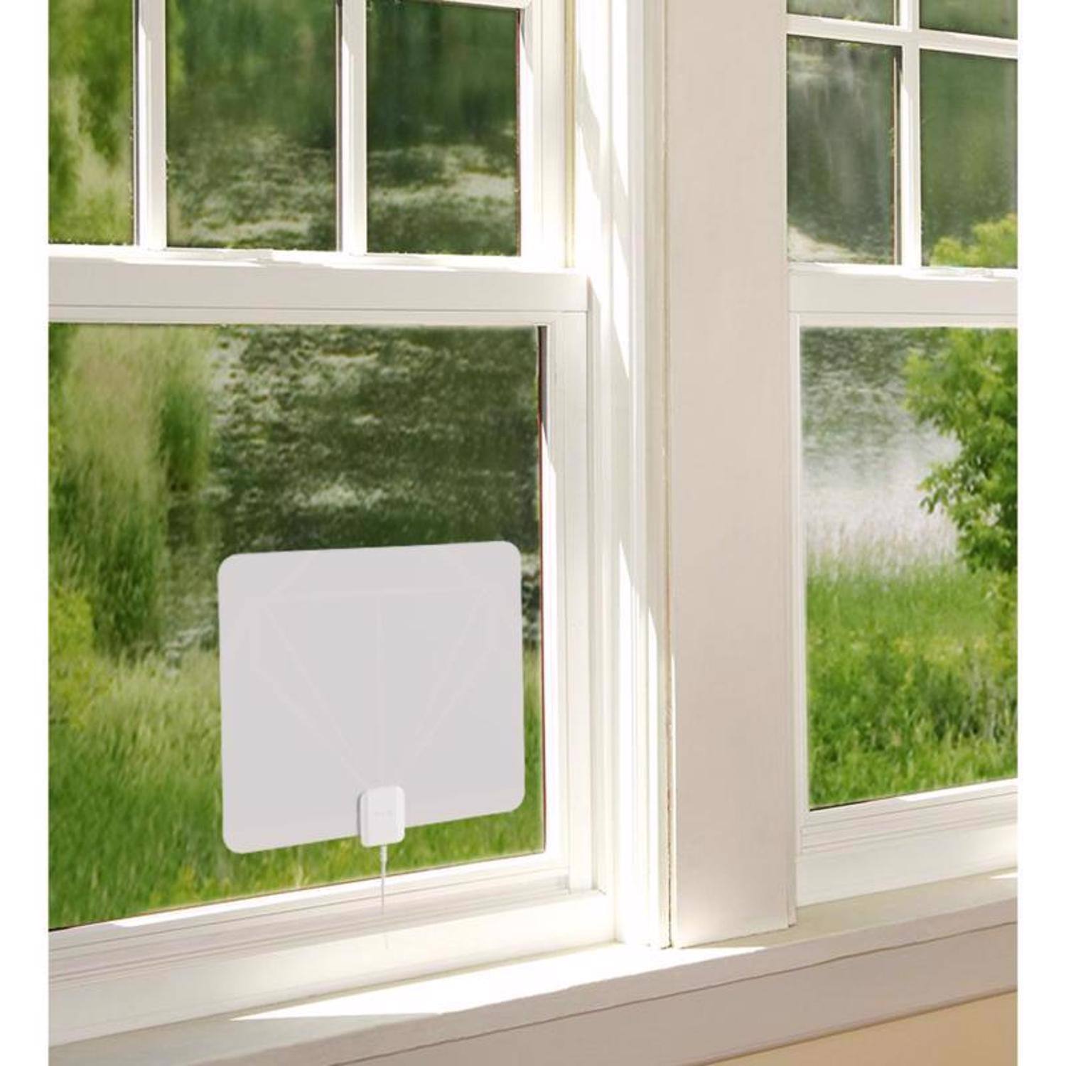 Left. RCA - RCA Indoor HDTV Ultra Thin Amplified Antenna 1 pk - Black.