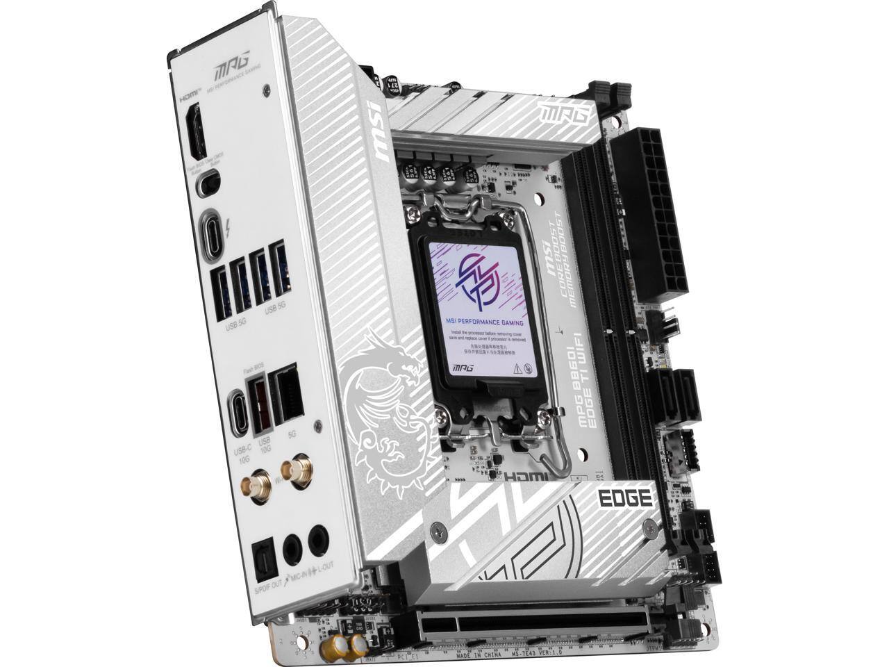 MSI MPG B860I EDGE TI WIFI Intel LGA 1851 Mini ITX motherboard