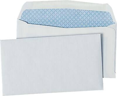 Front. Quality Park - Security #6 Tinted Business Envelopes, 3 5/8" x 6 1/2", 500/Bx - White.