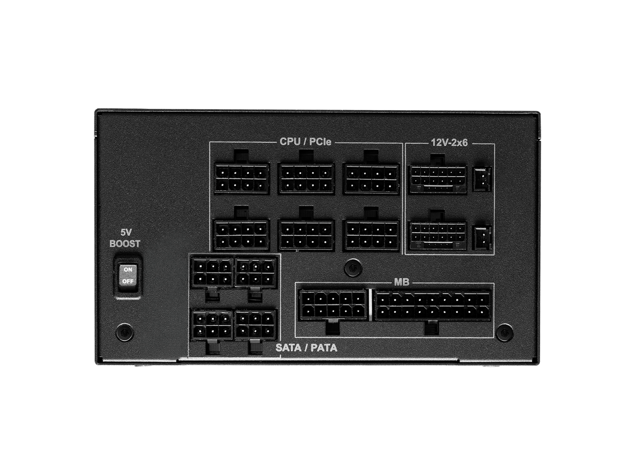 CPU / PCIe  
12V-2x6  
5V BOOST ON OFF  
MB  
SATA / PATA
