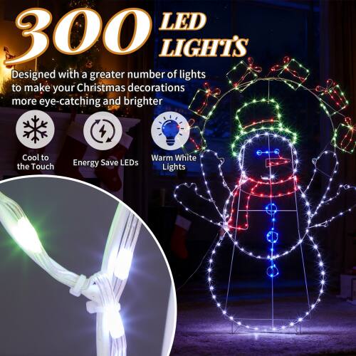 300 LED Lights

Designed with a greater number of lights to make your Christmas decorations more eye-catching and brighter

- Cool to the Touch
- Energy Save LEDs
- Warm White Lights