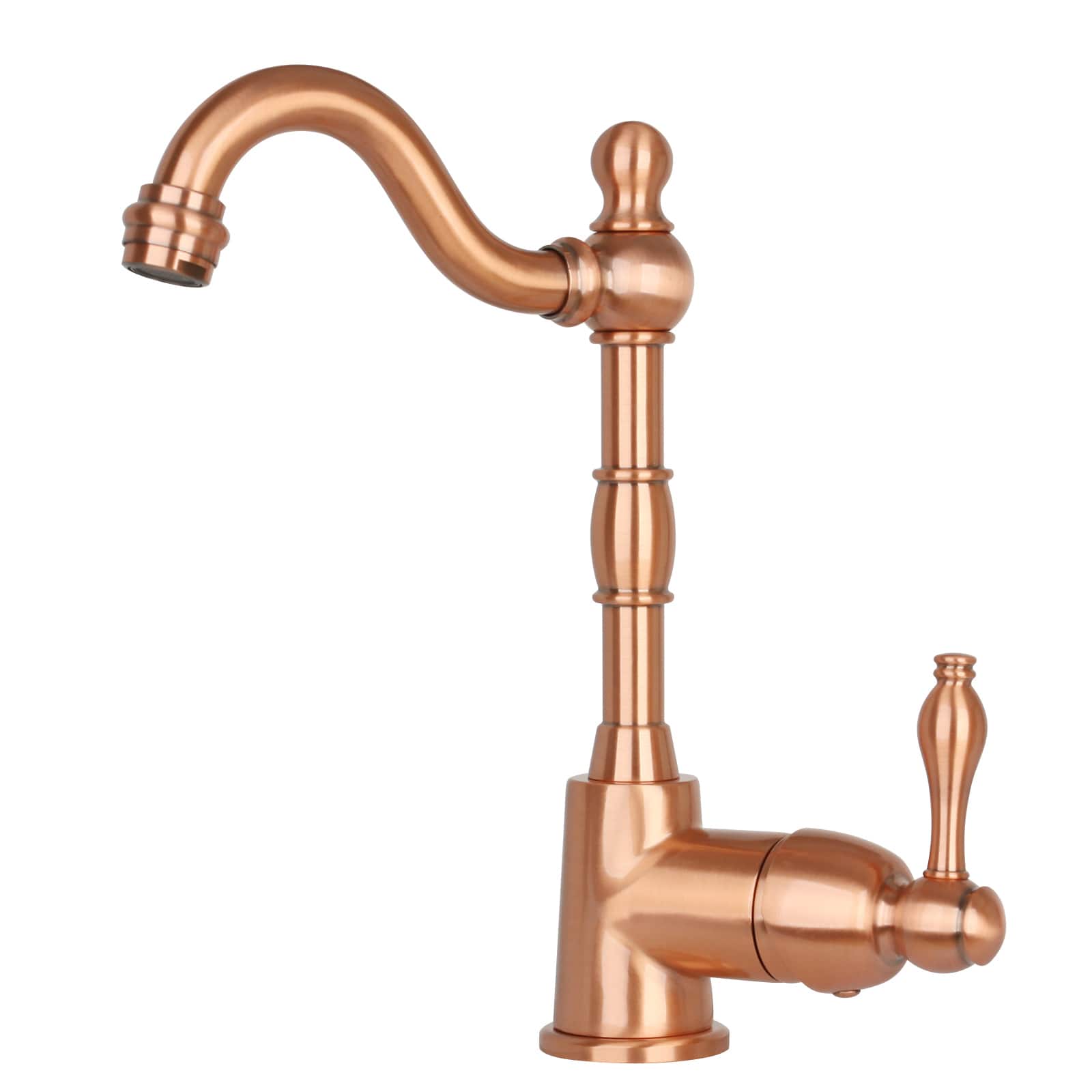 Front. Akicon - Akicon Solid Brass One-Handle Widespread Kitchen Bar Faucet in Copper - Copper.