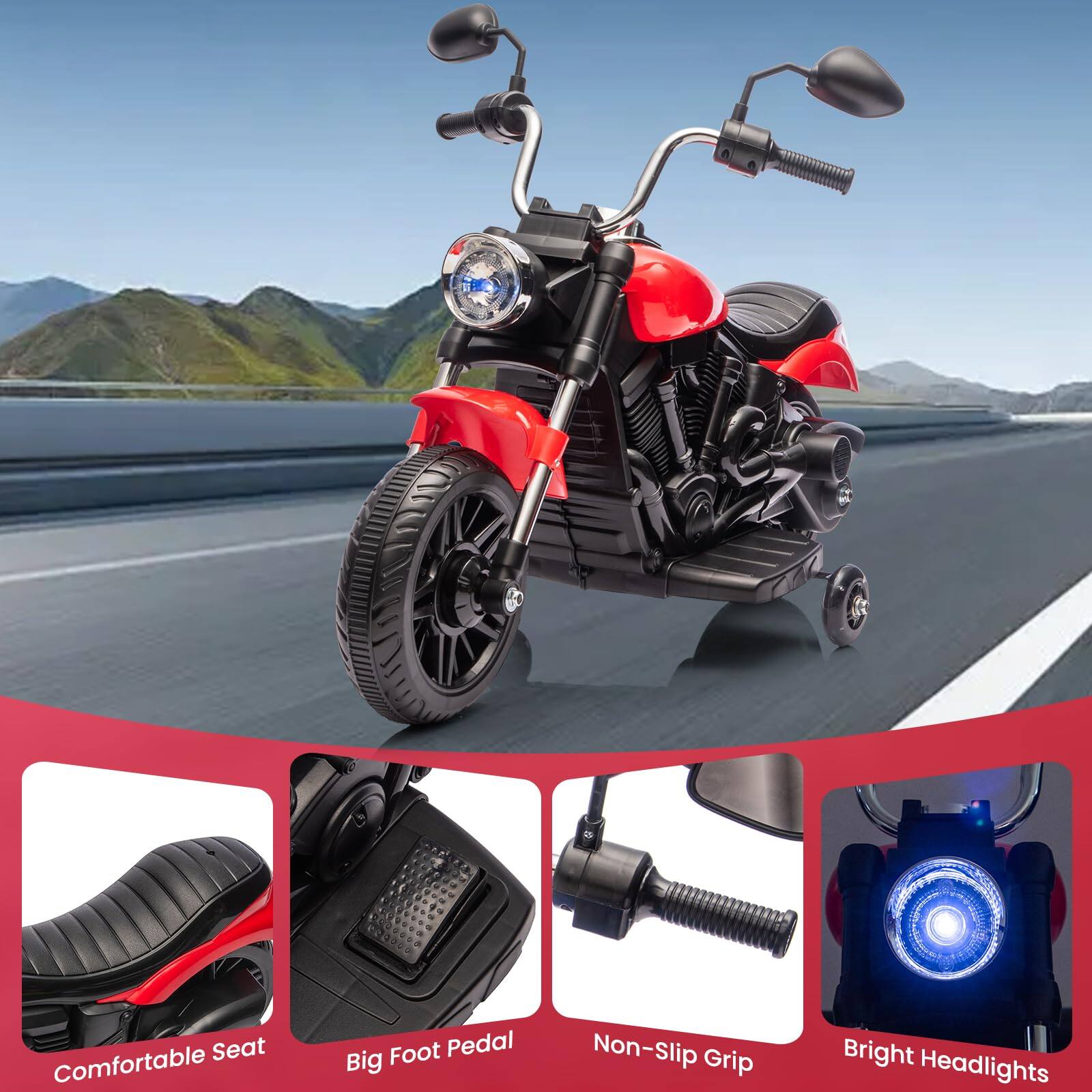 - Comfortable Seat
- Big Foot Pedal
- Non-Slip Grip
- Bright Headlights