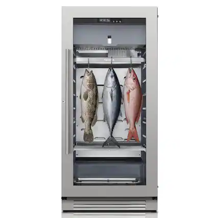 Front. Ca'Lefort - 24 in. 8 cu. ft. Dry Aging Refrigerator Steak Aging Fridge in Stainless Steel - Stainless Steel.