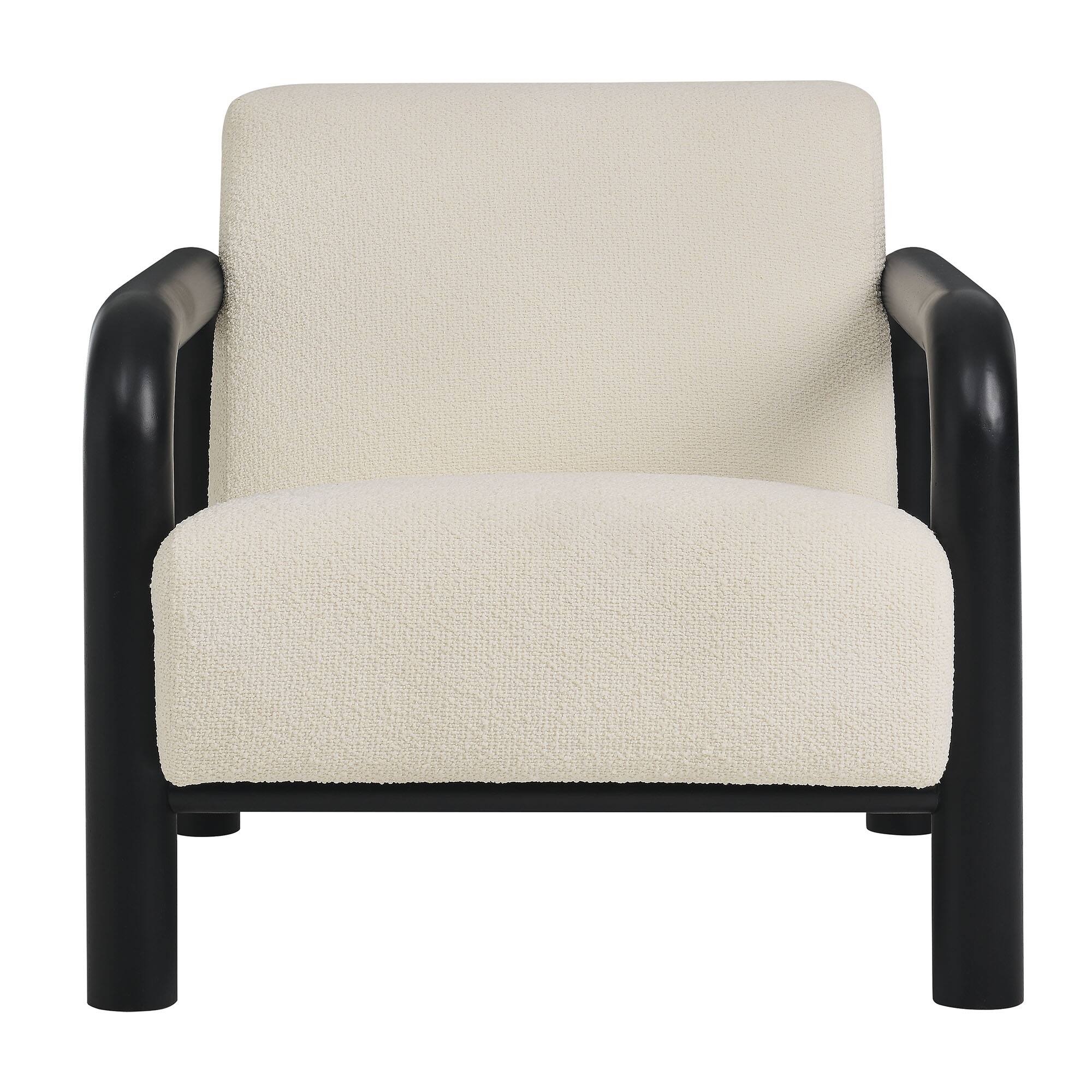 Alt View 4. Modway - Sereno Boucle Accent Chair by Modway - Cream Black.