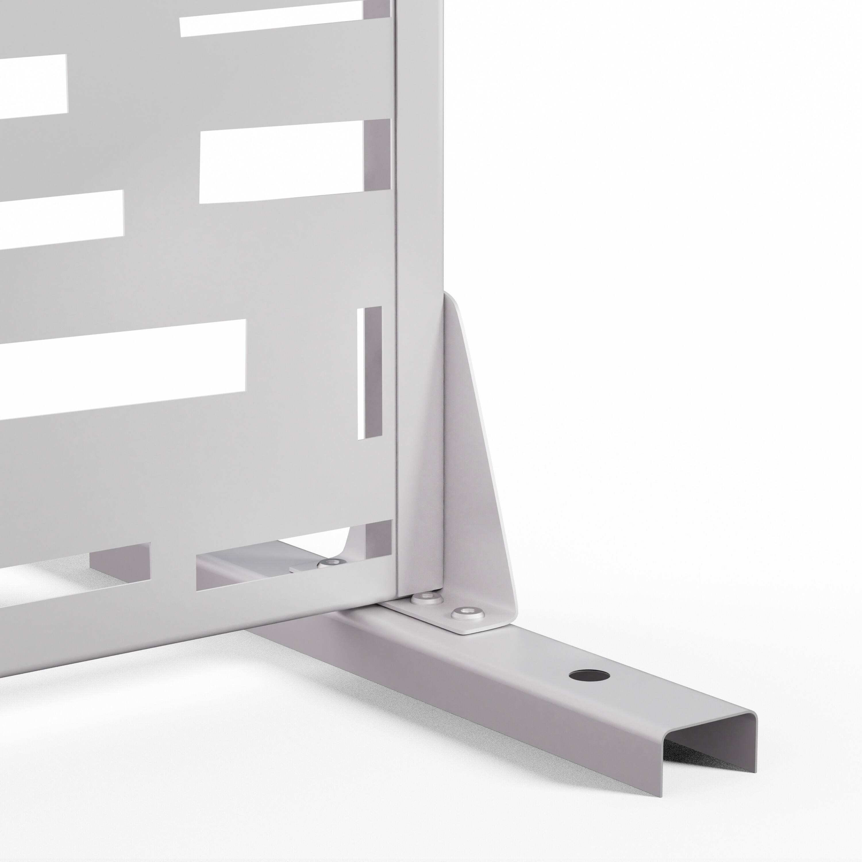 Alt View 6. PexFix - 72 in. x 35 in. Gerald Pattern Metal Outdoor Privacy Screen & Panels, Freestanding Garden Divider Fence - White.