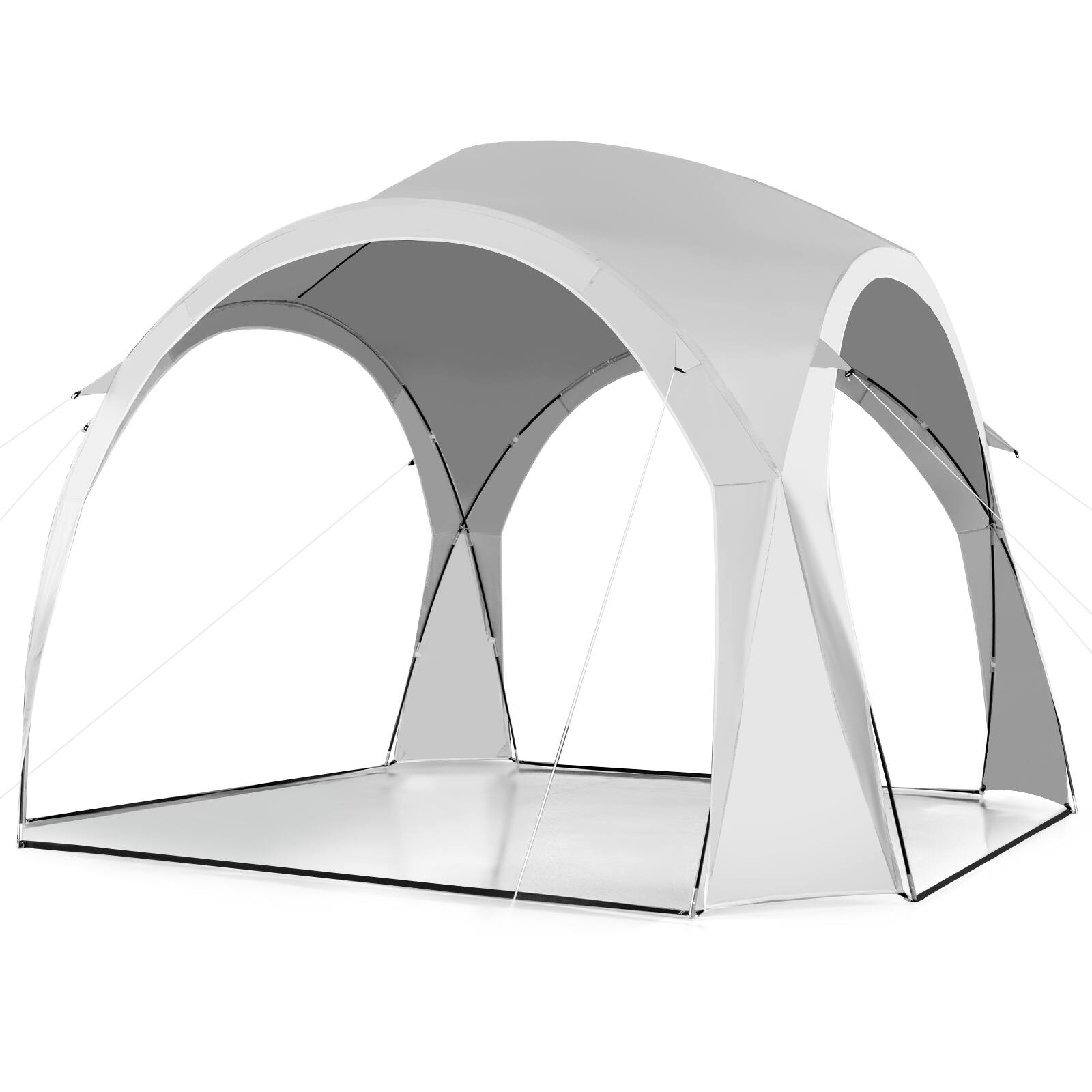 Alt View 16. Costway - 11' x 11' Patio Sun Shade Shelter Canopy Tent Portable UPF 50+ Outdoor Beach - White.