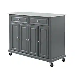 Crosley Furniture - Avery Kitchen Cart - Distressed Gray