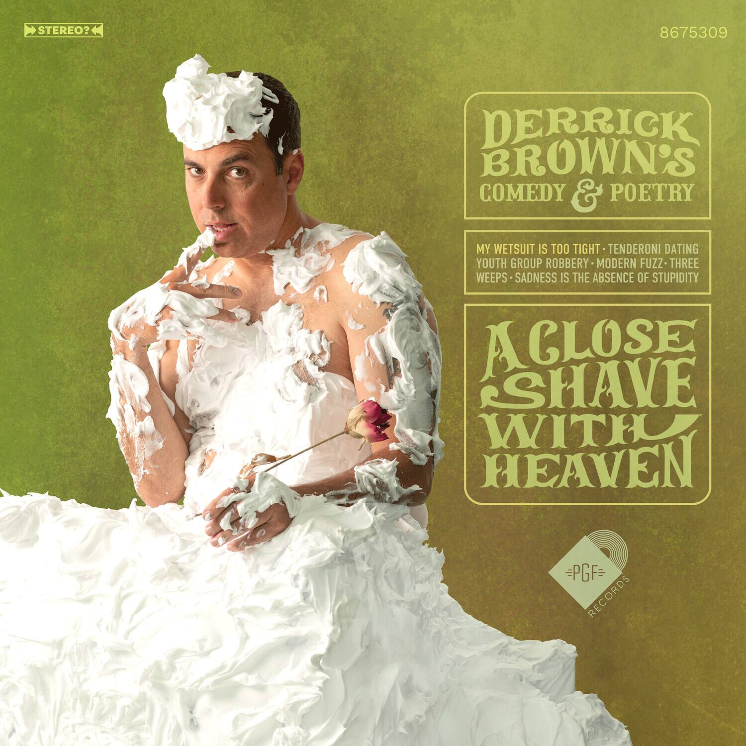 Derrick Brown - A Close Shave with Heaven - Green - VINYL LP